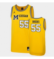 Michigan Wolverines Eli Brooks Maize Replica Men'S Jersey