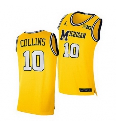 Michigan Wolverines Frankie Collins Maize Replica Jersey