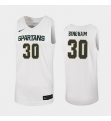 Michigan State Spartans Marcus Bingham Jr. White Replica Men'S Jersey