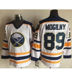 Men Buffalo Sabres 89 Alexander Mogilny White CCM Throwback Stitched NHL