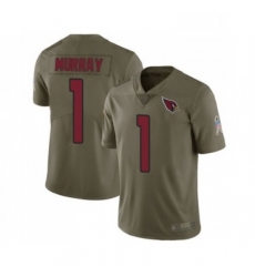 Youth Arizona Cardinals #1 Kyler Murray Limited Olive 2017 Salute to Service NFL Jersey