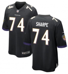 Men Baltimore Ravens #74 Shannon Sharpe Black Vapor Limited Stitched Jersey