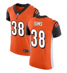 Nike Bengals 38 LeShaun Sims Orange Alternate Men Stitched NFL New Elite Jersey