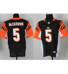 Nike Cincinnati Bengals 5 AJ McCarron Black Elite NFL Jersey