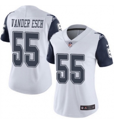 Women Dallas Cowboys 55 Leighton Vander Esch Navy White Vapor Untouchable Limited Stitched Jersey 28Run Small uFF09