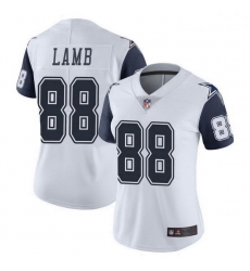 Women Dallas Cowboys CeeDee Lamb White Limited Color Rush Vapor Untouchable Jersey