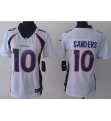 Women Nike Denver Broncos 10 Emmanuel Sanders White NFL Jerseys