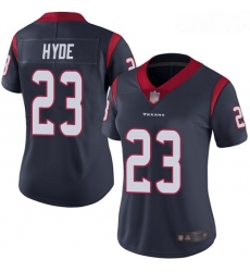 Texans #23 Carlos Hyde Navy Blue Team Color Women Stitched Football Vapor Untouchable Limited Jersey 2