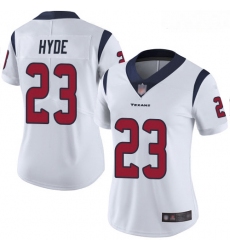 Texans #23 Carlos Hyde White Women Stitched Football Vapor Untouchable Limited Jersey 2