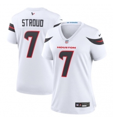 Women Houston Texans 7 C J  Stroud White 2024 Stitched Jersey