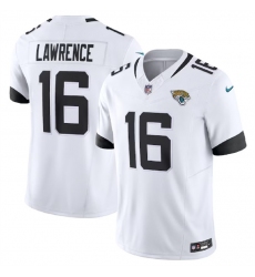 Men Jacksonville Jaguars 16 Trevor Lawrence White 2023 F U S E Vapor Untouchable Limited Stitched Jersey