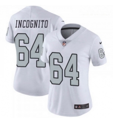 Women NIke Oakland Raiders #64 Richie Incognito Vapor Limited Rush Jersey