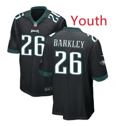 Youth Philadelphia Eagles 26 SAQUON BARKLEY Black Limited Stitched Football Jersey