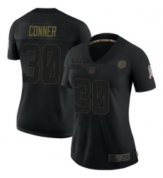 Women Pittsburgh Steelers James Conner Black Limited 2020 Salute To Service Jersey