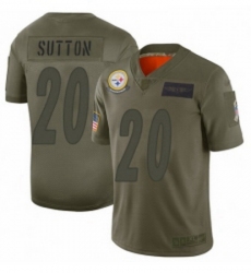 Womens Pittsburgh Steelers 20 Cameron Sutton Limited Camo 2019 Salute to Service Football Jersey