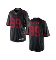 Youth Nike 49ers 99 Javon Kinlaw Black Game Stitched NFL Jersey