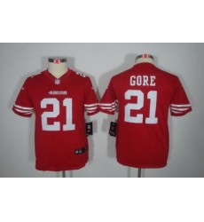 Youth Nike San Francisco 49ers 21# Gore Red Limited Jerseys