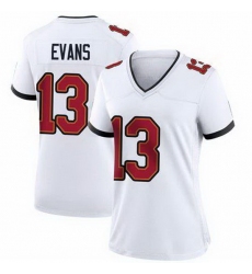 Women Tampa Bay Buccaneers 13 Mike Evans Nike White Vapor Limited Jersey