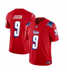 Men New England Patriots 9 Matthew Judon Red 2023 F U S E  Throwback Limited Stitched Football Jersey