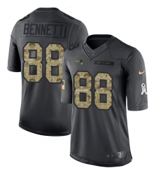 Nike Patriots #88 Martellus Bennett Black Youth Stitched NFL Limited 2016 Salute to Service Jersey