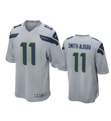 Youth Seattle Seahawks 11 Jaxon Smith Njigba Grey 2023 Draft Stitched Game Jersey