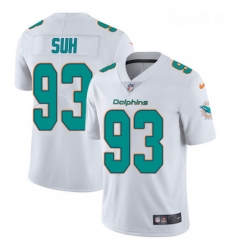 Youth Nike Miami Dolphins 93 Ndamukong Suh Elite White NFL Jersey