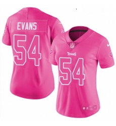 Womens Nike Tennessee Titans 54 Rashaan Evans Limited Pink Rush Fashion NFL Jersey