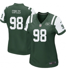 Women's Nike New York Jets #98 Quinton Coples Game Green Team Color NFL Jersey