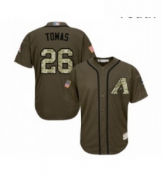 Youth Arizona Diamondbacks 26 Yasmany Tomas Authentic Green Salute to Service Baseball Jersey