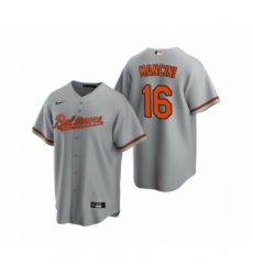 Youth Baltimore Orioles #16 Trey Mancini Nike Gray Replica Road Jersey