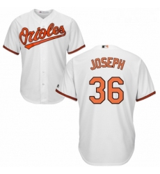 Youth Majestic Baltimore Orioles 36 Caleb Joseph Replica White Home Cool Base MLB Jersey 