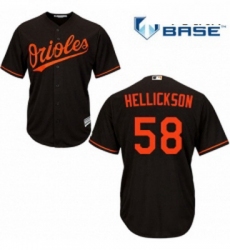 Youth Majestic Baltimore Orioles 58 Jeremy Hellickson Authentic Black Alternate Cool Base MLB Jersey 