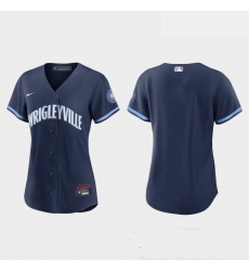 Chicago Cubs Women Nike 2021 City Connect Navy MLB Jersey