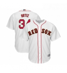 Youth Boston Red Sox 34 David Ortiz Authentic White 2019 Gold Program Cool Base Baseball Jersey