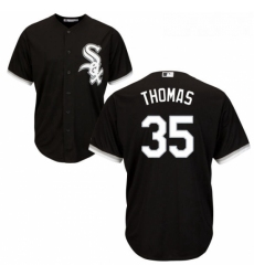 Youth Majestic Chicago White Sox 35 Frank Thomas Replica Black Alternate Home Cool Base MLB Jersey