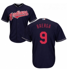 Youth Majestic Cleveland Indians 9 Carlos Baerga Authentic Navy Blue Alternate 1 Cool Base MLB Jersey 