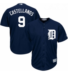 Youth Majestic Detroit Tigers 9 Nick Castellanos Authentic Navy Blue Alternate Cool Base MLB Jersey