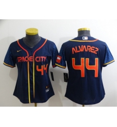 Women Houston Astros 44 Yordan Alvarez 2022 Navy City Connect Stitched Jerseys