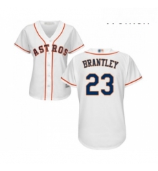 Womens Houston Astros 23 Michael Brantley Authentic White Home Cool Base Baseball Jersey 