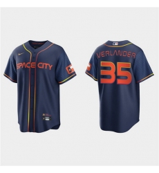 Youth Houston Astros 35 Justin Verlander 2022 Navy City Connect Stitched Jersey