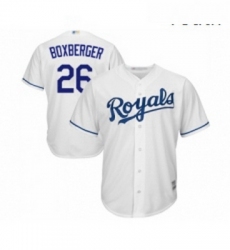 Youth Kansas City Royals 26 Brad Boxberger Replica White Home Cool Base Baseball Jersey 