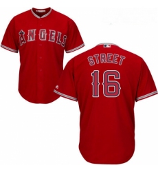 Youth Majestic Los Angeles Angels of Anaheim 16 Huston Street Replica Red Alternate Cool Base MLB Jersey