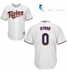 Youth Majestic Minnesota Twins 0 Erick Aybar Authentic White Home Cool Base MLB Jersey 