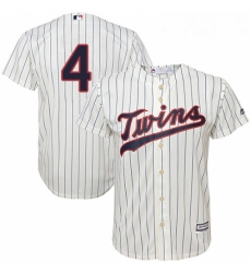 Youth Majestic Minnesota Twins 4 Paul Molitor Replica Cream Alternate Cool Base MLB Jersey