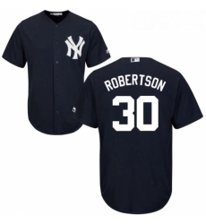 Youth Majestic New York Yankees 30 David Robertson Replica Navy Blue Alternate MLB Jersey 