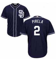 Youth Majestic San Diego Padres 2 Jose Pirela Replica Navy Blue Alternate 1 Cool Base MLB Jersey 