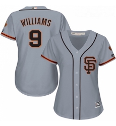 Womens Majestic San Francisco Giants 9 Matt Williams Authentic Grey Road 2 Cool Base MLB Jersey