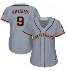 Womens Majestic San Francisco Giants 9 Matt Williams Authentic Grey Road Cool Base MLB Jersey