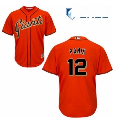 Youth Majestic San Francisco Giants 12 Joe Panik Replica Orange Alternate Cool Base MLB Jersey