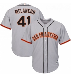 Youth Majestic San Francisco Giants 41 Mark Melancon Replica Grey Road Cool Base MLB Jersey